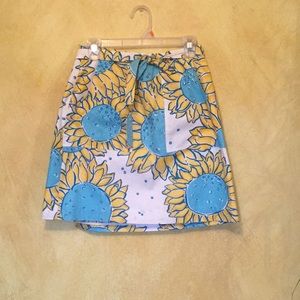 Lilly Pulitzer vintage sunflower wrap around skirt